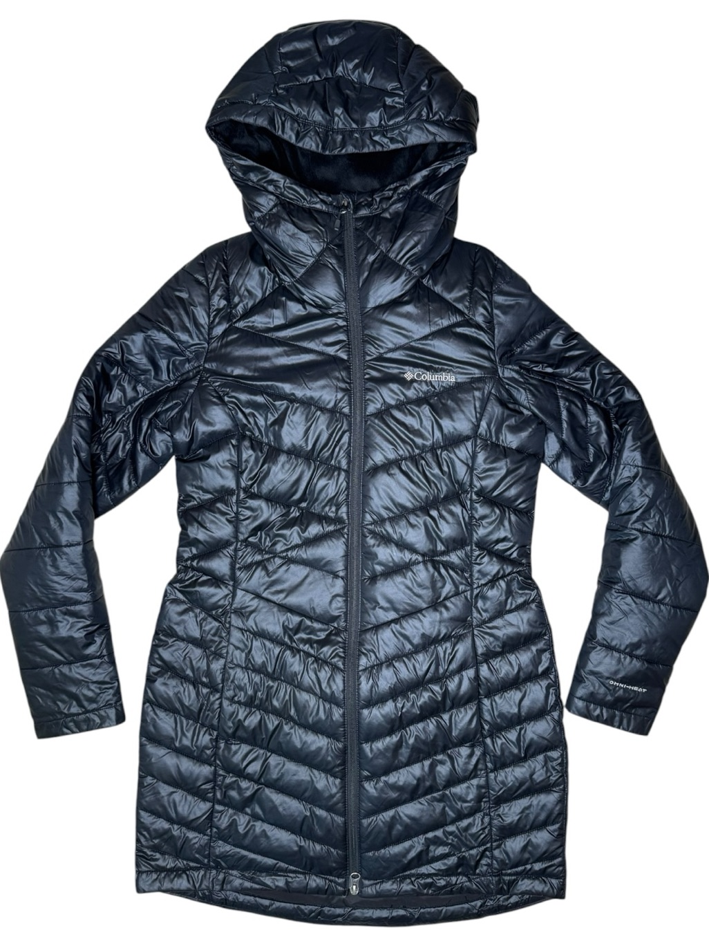 Columbia Joy Peak Mid Jacket S Omni-Heat Hooded Infinity Gold Insulated Black — image 7 of 8